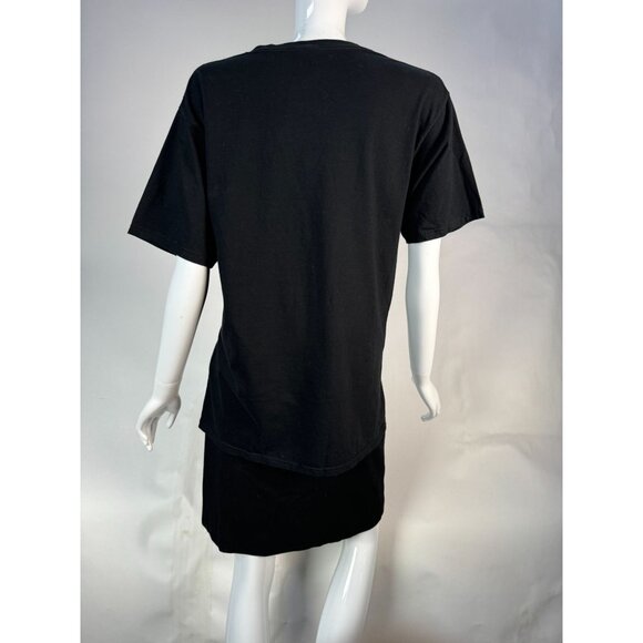 Christmas Chihuahua Stocking T-Shirt Port & Company Medium 100% Cotton Black - Picture 3 of 16